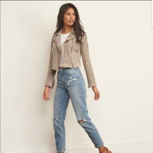 Abercrombie & Fitch | Suede Fridge Cropped Jacket (Vegan)